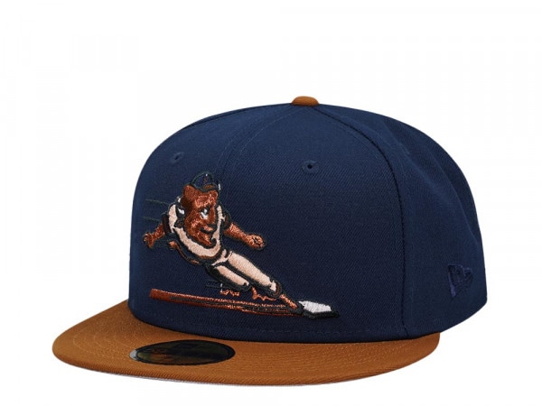 New Era Buffalo Bisons Ocean Blue Metallic Two Tone Edition 59Fifty Fitted Cap