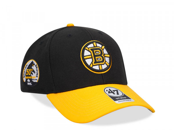 47Brand Boston Bruins VIntage Black Sure Shot MVP Snapback Cap