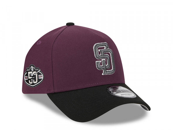 New Era San DIego Padres 50th Anniversary Two Tone Plum 9Forty A Frame Snapback Cap