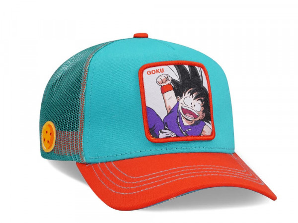 Capslab Dragon Ball Goku Teal/Red Trucker Snapback Cap