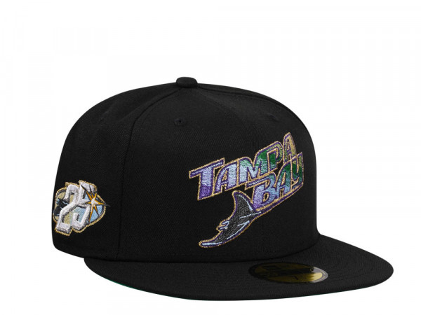 New Era Tampa Bay Rays 25th Anniversary Black Gold Throwback Edition 59Fifty Fitted Cap
