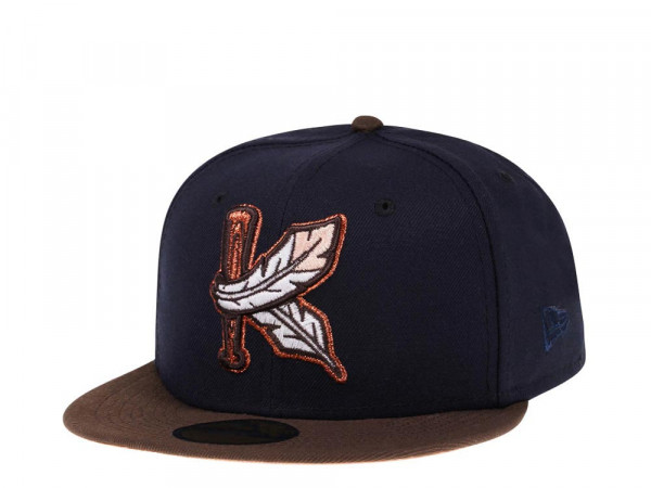 New Era Kinston Indians Navy Chocolate Two Tone Prime Edition 59Fifty Fitted Cap