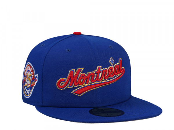 New Era Montreal Expos 25th Anniversary Blue Prime Edition 59Fifty Fitted Cap