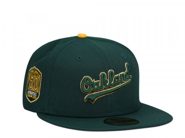 New Era Oakland Athletics 50th Anniversary Gold Script Edition 59Fifty Fitted Cap