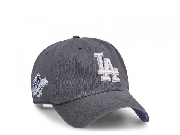 47Brand Los Angeles Dodgers World Series 1988 Charcoal Double Under Clean Up Strapback Cap