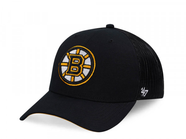 47Brand Boston Bruins Black Ballpark Trucker Snapback Cap