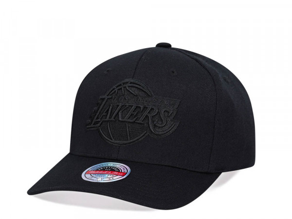 Mitchell & Ness Los Angeles Lakers All Black Classic Red Line Flex Snapback Cap