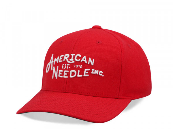 American Needle Tradition Wool Red Snapback Cap