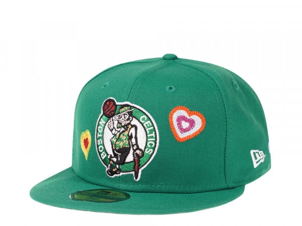 New Era Boston Celtics Green Chainstitchheart Edition 59Fifty Fitted Cap