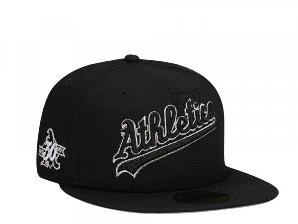 New Era Oakland Athletics 30th Anniversary Black Silver Color Flip Edition 59Fifty Fitted Cap