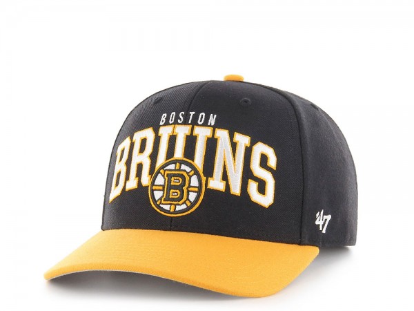 47Brand Boston Bruins Classic DP Throwback Arch Strapback Cap