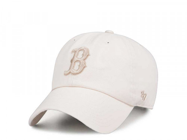 47Brand Boston Red Sox Natural Clean Up Strapback Cap