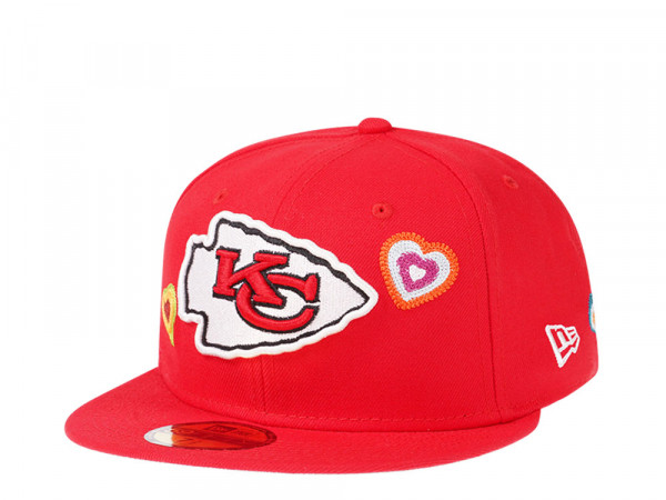 New Era Kansas City Chiefs Red Chainstitchheart Edition 59Fifty Fitted Cap