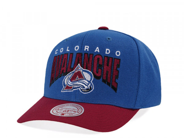 Mitchell & Ness Colorado Avalanche Pro Crown Fit Blue Snapback Cap