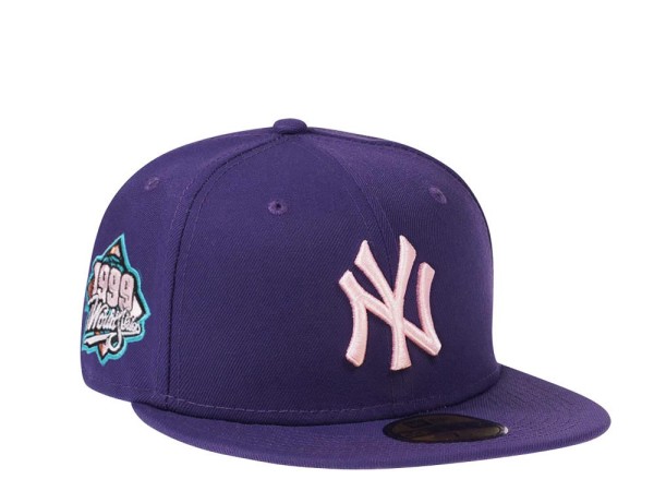 New Era New York Yankees World Series 1999 Purple Pink Edition 59Fifty Fitted Cap