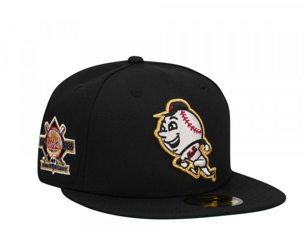 New Era New York Mets 25th Anniversary Black Throwback Edition 59Fifty Fitted Cap