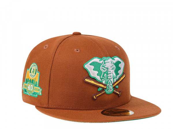 New Era Oakland Athletics 40th Anniversary Bourbon Throwback Edition 59Fifty Fitted Cap