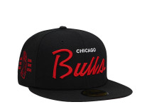 New Era Chicago Bulls Black Red Details Champions Edition 59Fifty Fitted Cap