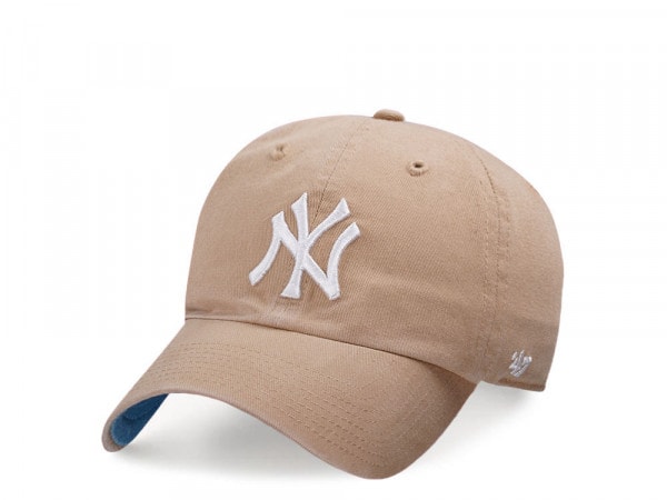 47Brand New York Yankees Khaki Ballpark Clean up Strapback Cap