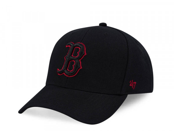 47Brand Boston Red Sox Black MVP Snapback Cap
