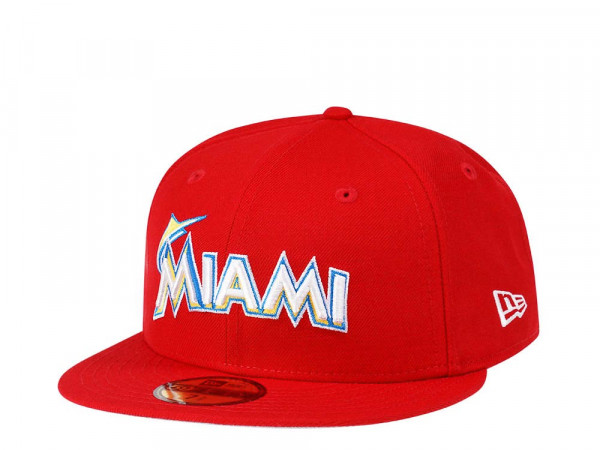 New Era Miami Marlins All Red Edition 59Fifty Fitted Cap
