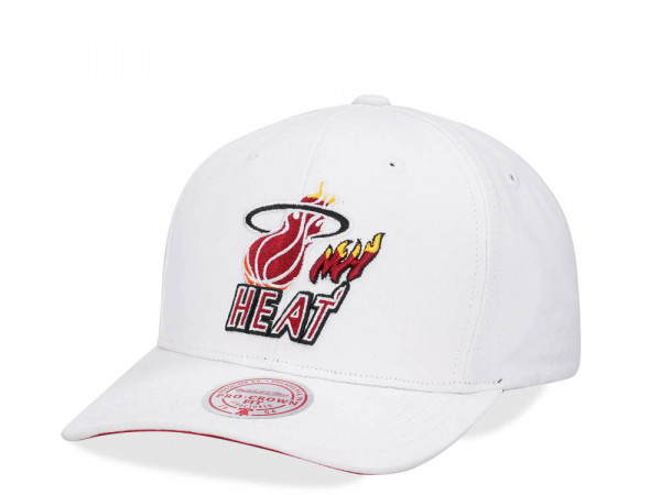 Mitchell & Ness Miami Heat All in Pro White Snapback Cap