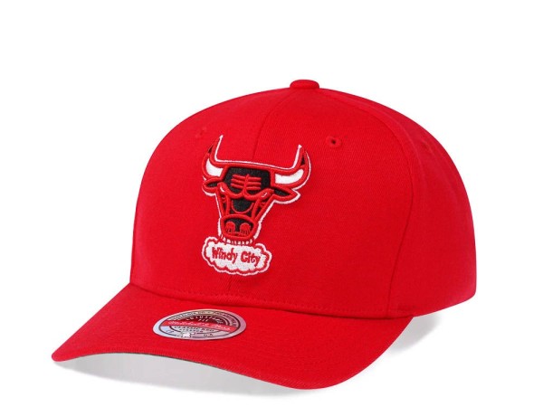 Mitchell & Ness Chicago Bulls Team Ground Red Line Solid Flex Snapback Cap
