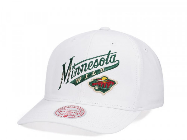 Mitchell & Ness Minnesota Wilds All in Pro White Snapback Cap