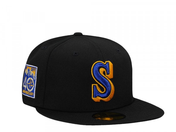 New Era Seattle Mariners 40th Anniversary Classic Black Edition 59Fifty Fitted Cap