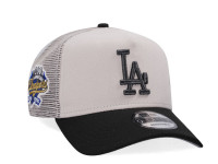 New Era Los Angeles Dodgers 100th Anniversary Stone Two Tone Edition A Frame Trucker Snapback Cap