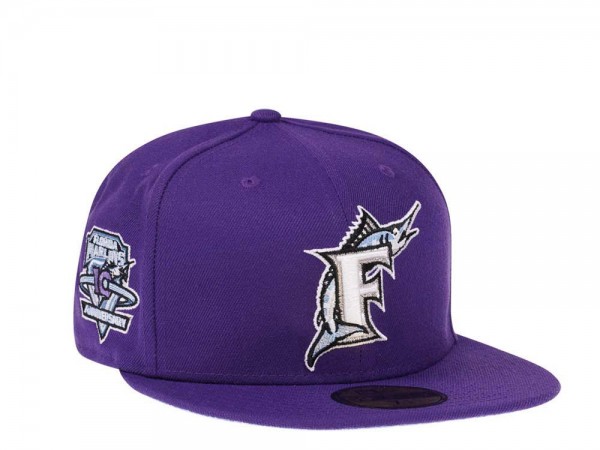 New Era Florida Marlins 10th Anniversary Purple Glacier Blue Paisley Edition59Fifty Fitted Cap