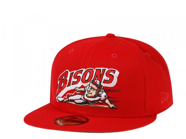 New Era Buffalo Bisons Red Throwback Prime Edition 59Fifty Fitted Cap