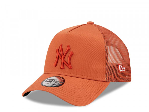 New Era New York Yankees Orange Orange A Frame Trucker Snapback Cap