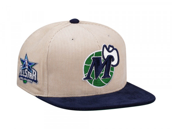Mitchell & Ness Dallas Mavericks All Star 2010 Two Tone Hardwood Classic Cord Edition Dynasty Fitted Cap