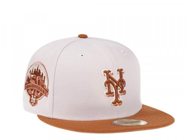 New Era New York Mets 50th Anniversary Stone Copper Prime Two Tone Edition 59Fifty Fitted Cap