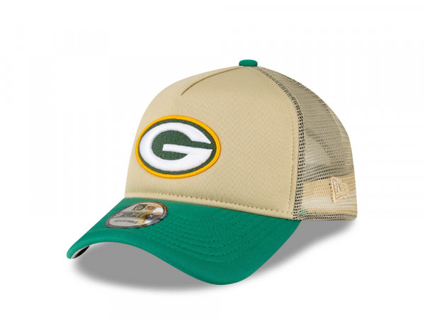 New Era Green Bay Packers All Day Two Tone 9Forty A Frame Trucker Snapback Cap