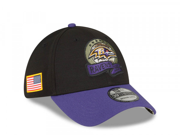 New Era Baltimore Ravens Salute to Service 2022 39Thirty Stretch Cap