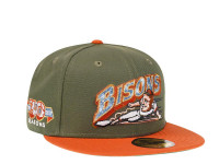 New Era Buffalo Bisons 30 Seasons Olive Metallic Two Tone Prime Edition 59Fifty Fitted Cap