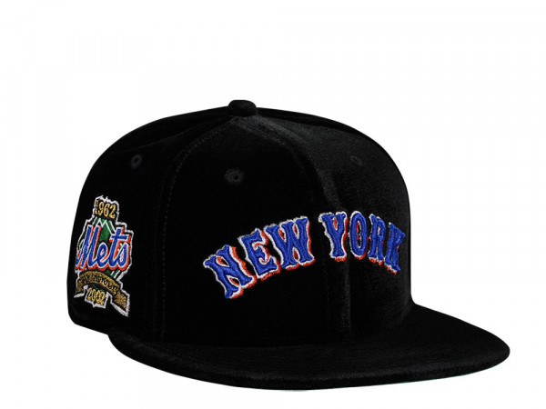New Era New York Mets 40th Anniversary Black Velvet Edition 59Fifty Fitted Cap