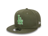New Era Los Angeles Dodgers White Outline Olive   9Fifty Snapback Cap