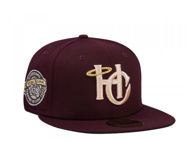 New Era Charleston RiverDogs 175 Seasons Maroon Throwback Edition 59Fifty Fitted Cap