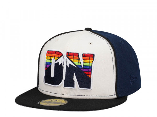 New Era Denver Nuggets Chrome Black Navy Two Tone Edition 59Fifty Fitted Cap