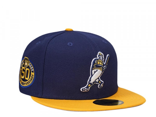 New Era Milwaukee Brewers 50th Anniversary Two Tone Classic Edition 59Fifty Fitted Cap