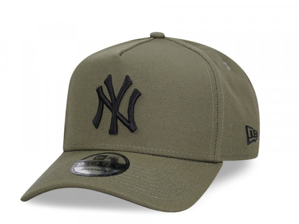 New Era New York Yankees New Olive Edition 9Forty A Frame Snapback Cap