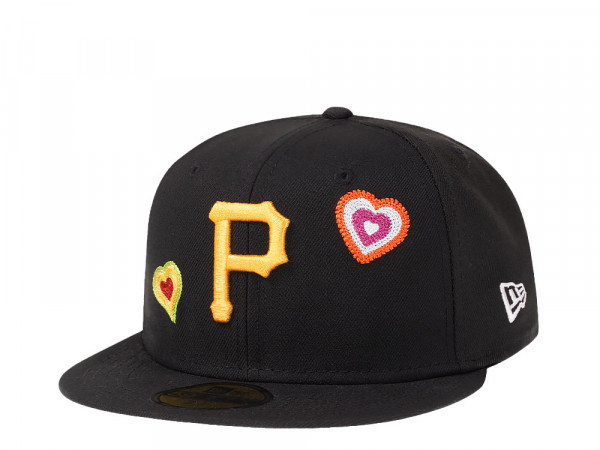 New Era Pittsburgh Pirates Black Chainstitchheart Edition 59Fifty Fitted Cap