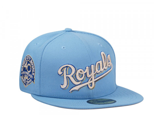 New Era Kansas City Royals 40th Anniversary Sky Classic Edition 59Fifty Fitted Cap
