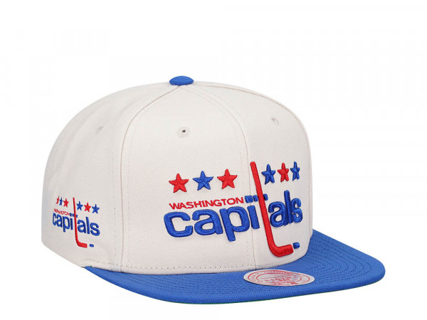 Mitchell & Ness Washington Capitals Vintage Off-White Snapback Cap