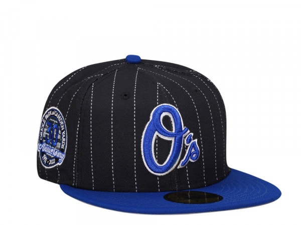 New Era Baltimore Orioles 30th Anniversary Pinstripe Two Tone Edition 59Fifty Fitted Cap