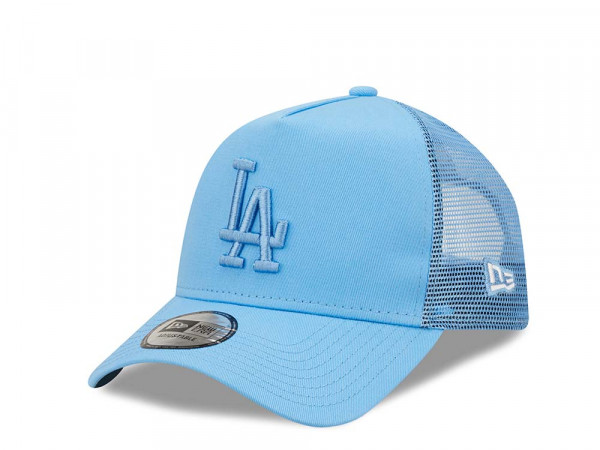 New Era Los Angeles Dodgers Blue A Frame Trucker Snapback Cap