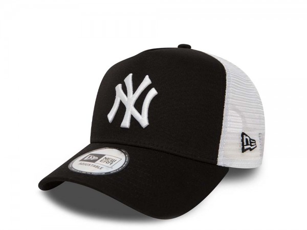 New Era New York Yankees White and Black A Frame Trucker Snapback Cap